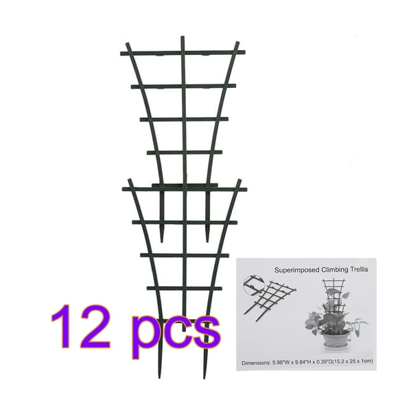 Garden DIY Mini Climbing Trellis Plastic Superimposed Potted Plant 12 Pcs Garden DIY Mini Climbing Trellis Plastic Superimposed Potted Plant 12 Pcs